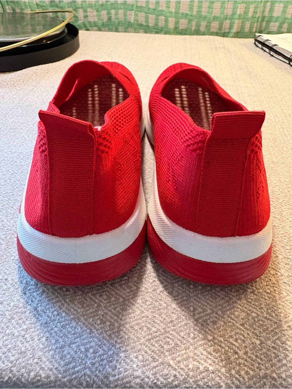 Red Slip-On Lightweight Sneakers. Size 37 or 6.5 - Picture 3 of 5